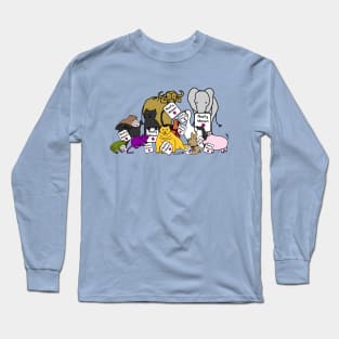 Cute Animals with Nasty Woman Signs Long Sleeve T-Shirt